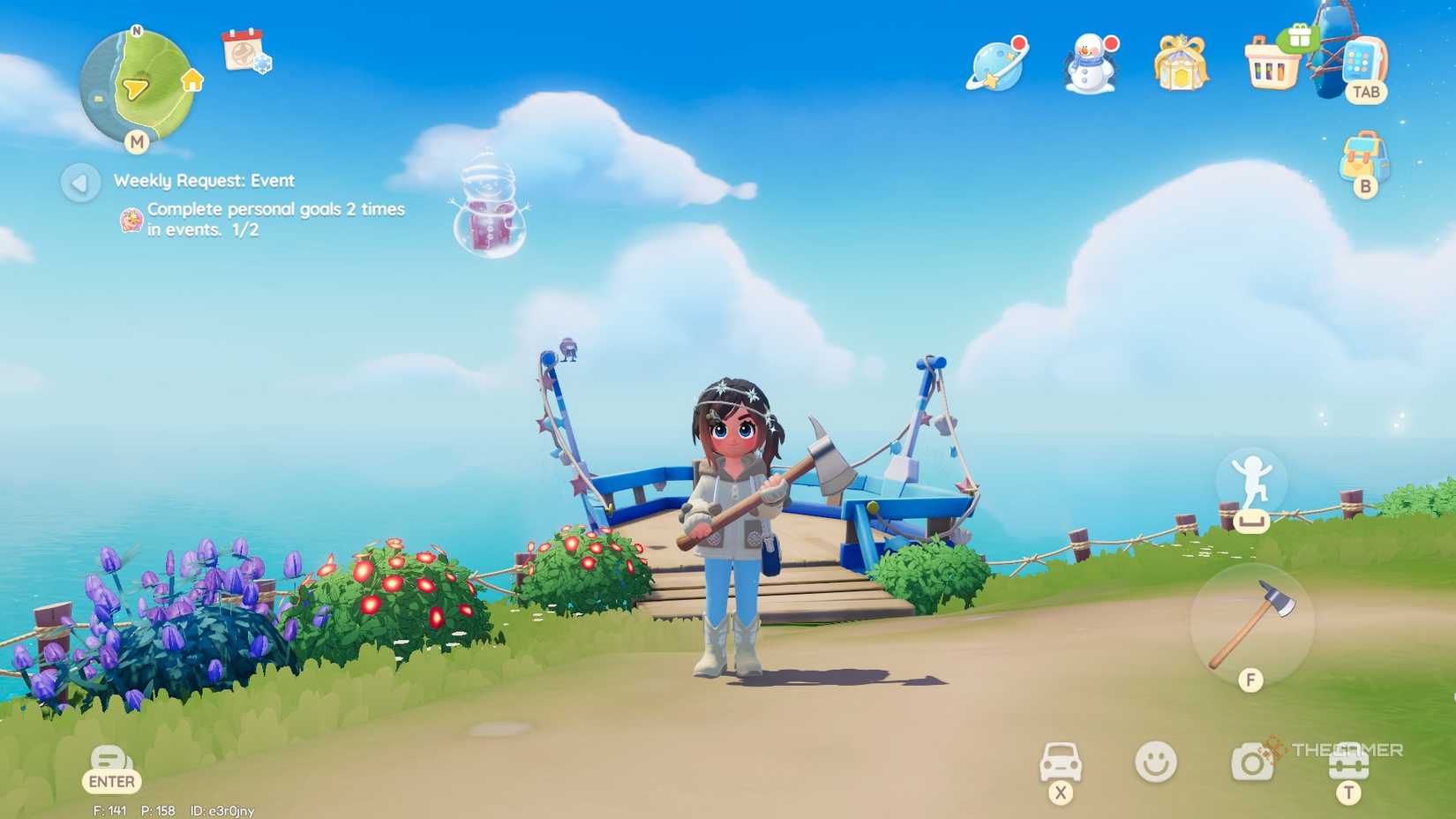 Heartopia Snowman Bubble موقعیت 8.