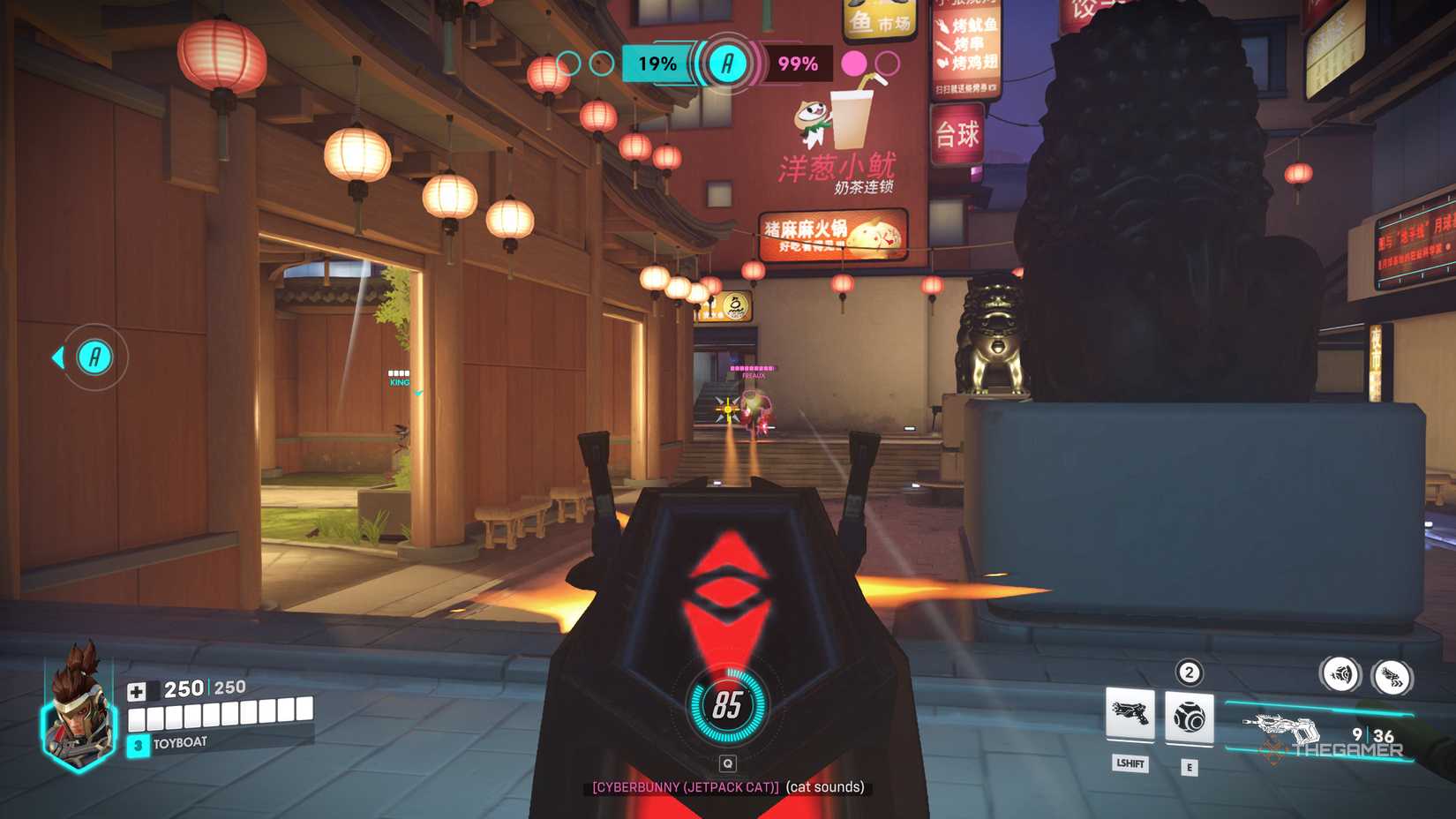 Emre defeats enemies in Overwatch.