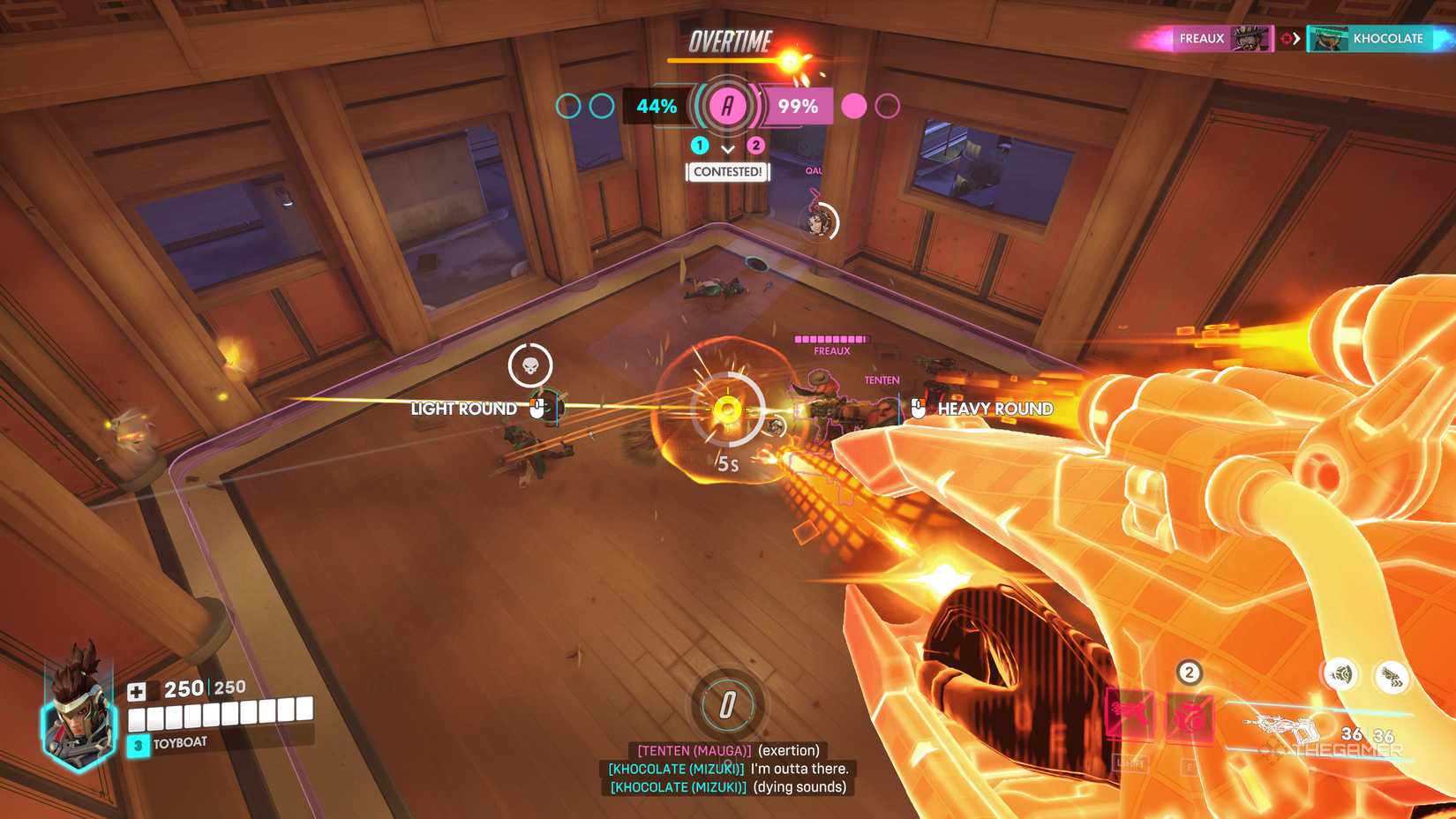 Emre defeats enemies in Overwatch.