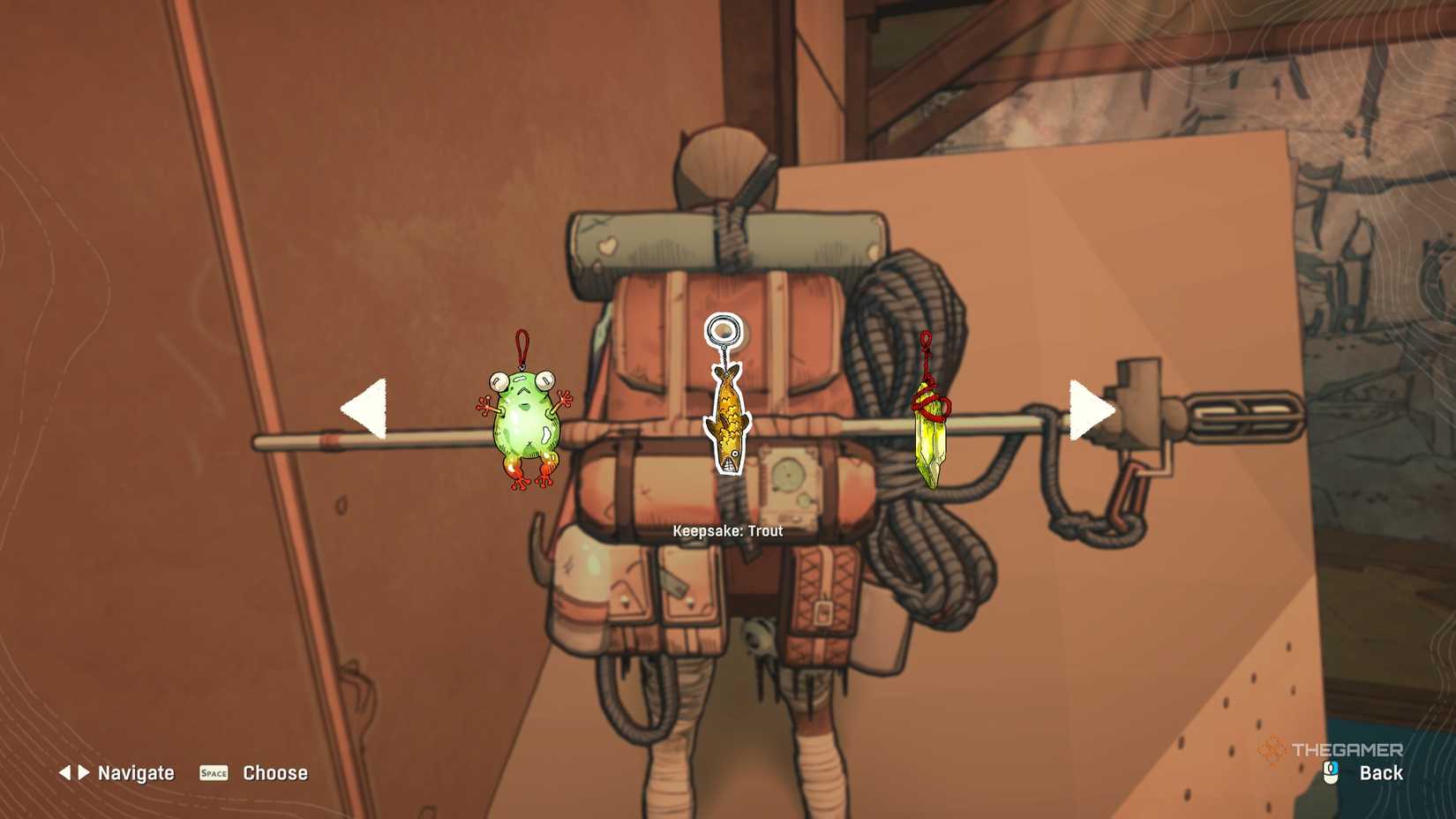 Picking a Trout for a Memorial at the Cairn.