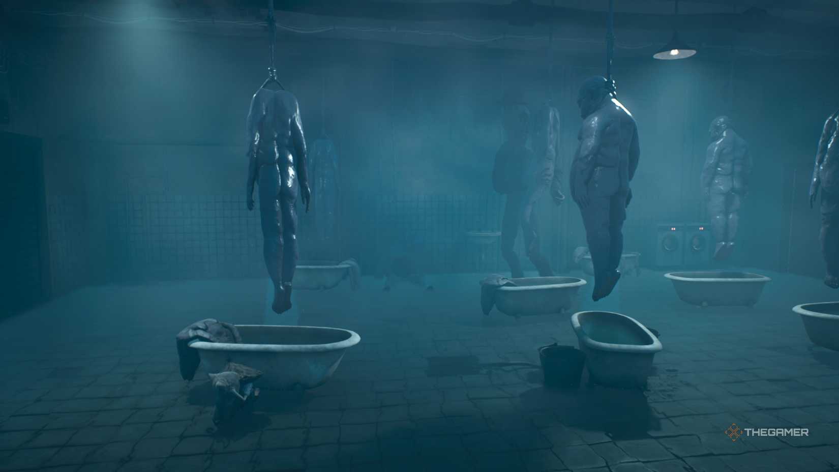 Sniffer walking through the drying tub room in Reanimal.-1