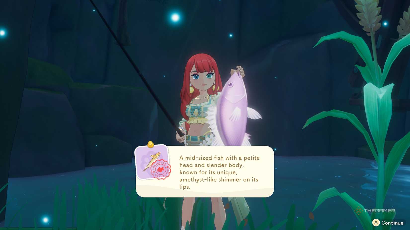 Starsand Island holding a pink fish.