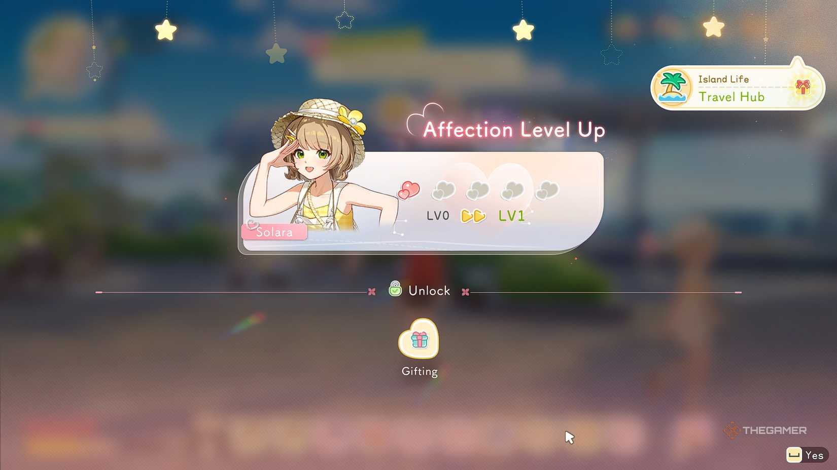 Your friendship with Solara of Stardust Island increases.