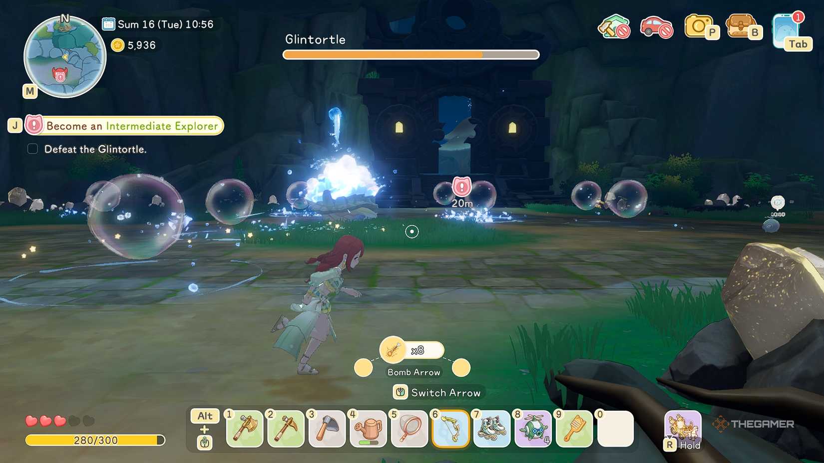 Starsand Island Runs away from Glintortle when it attacks.