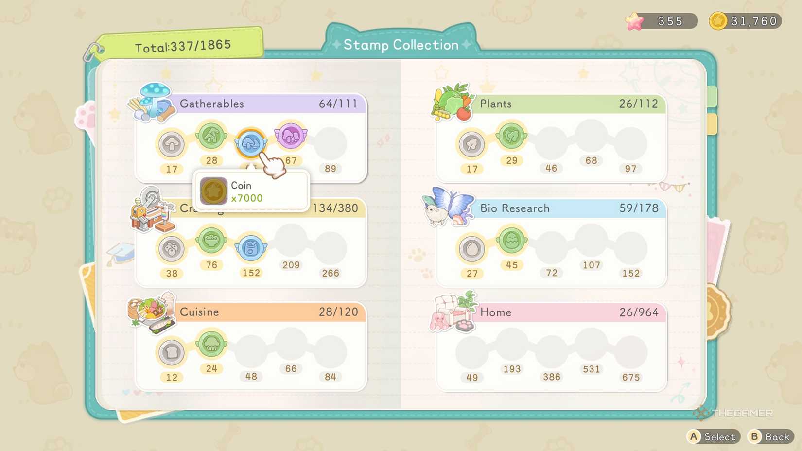 Starsand Island Stamp Card.