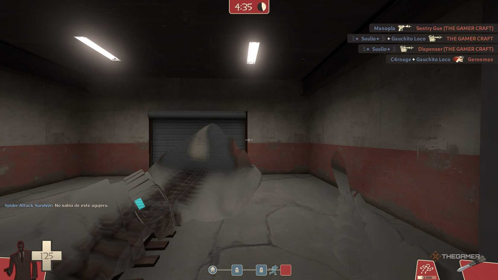 Using the cloak ability with Spy in Team Fortress 2 Classified.