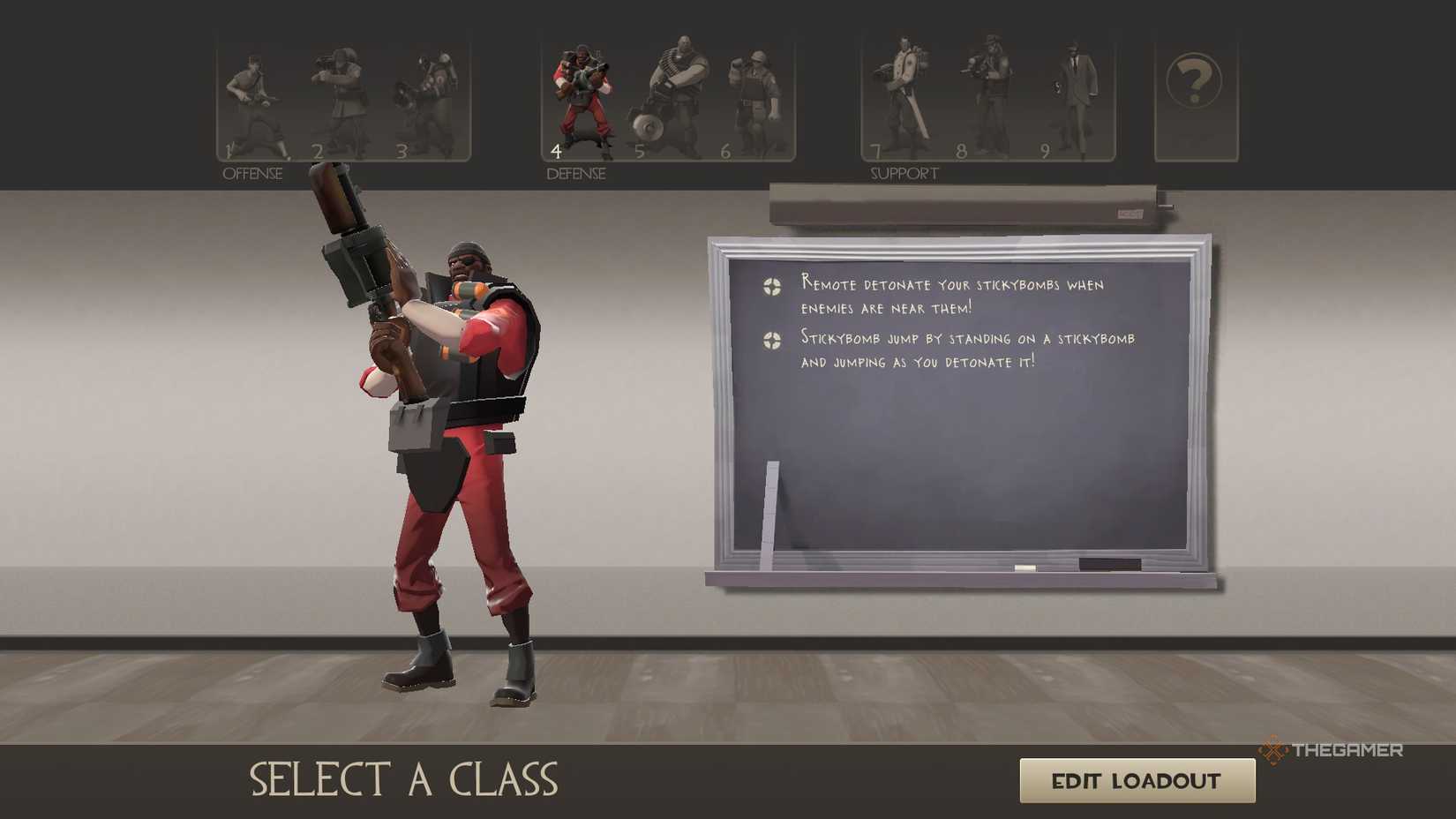 The demo man in the class selection screen in Team Fortress 2 Classified.