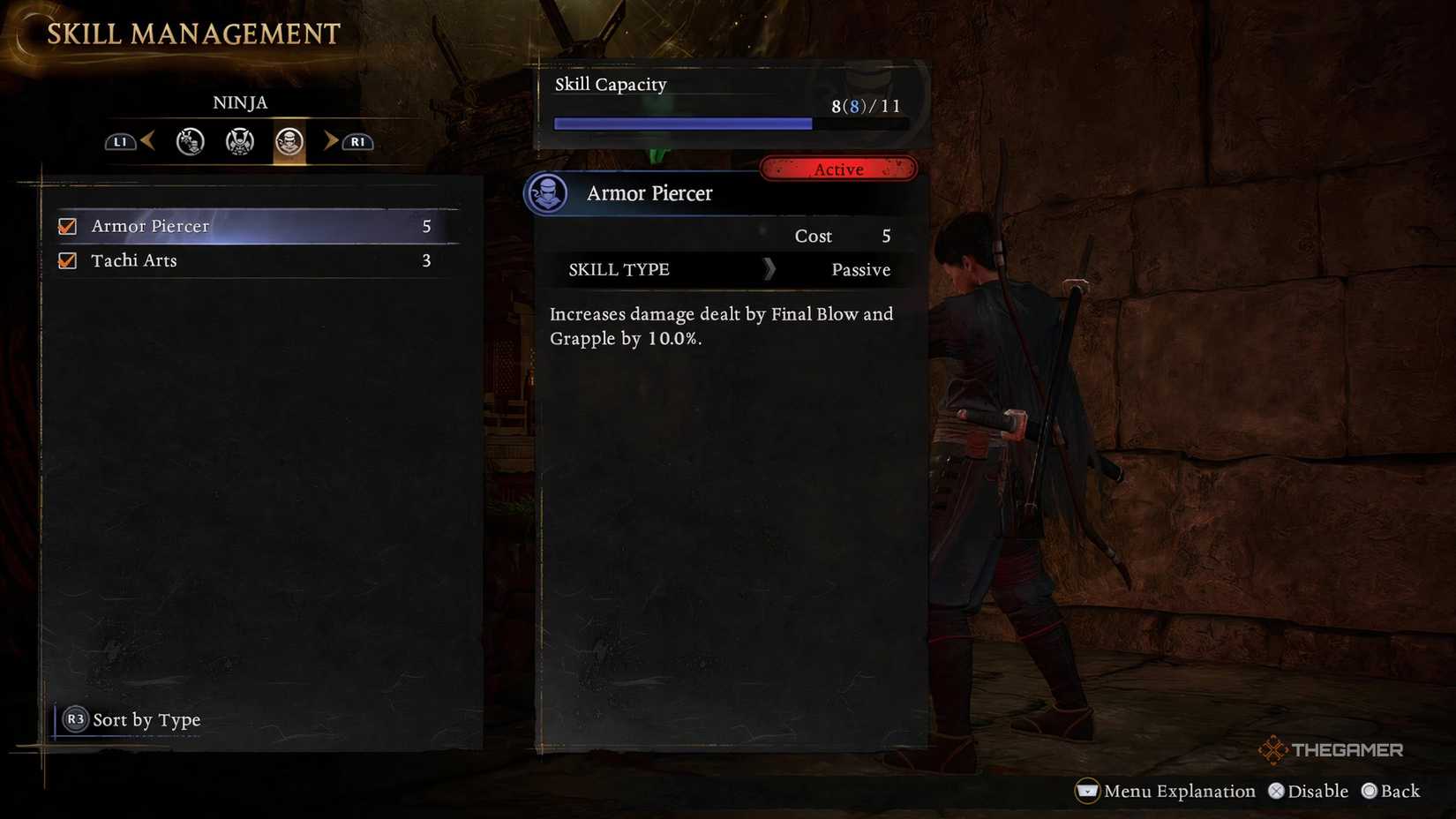 The Armor Piercer skill in Nioh 3 as part of the best Dual Ninja Swords build.