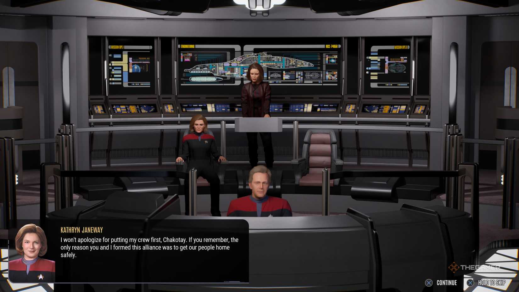 A bridge that appears in Star Trek Voyager Across The Unknown.