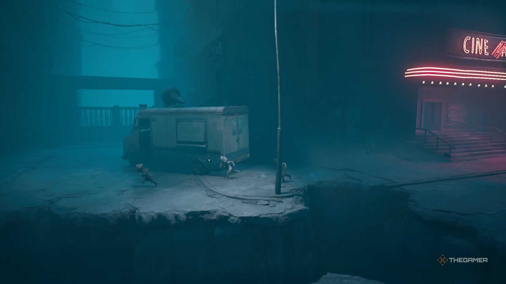 The orphans running to the ice cream van in Reanimal.