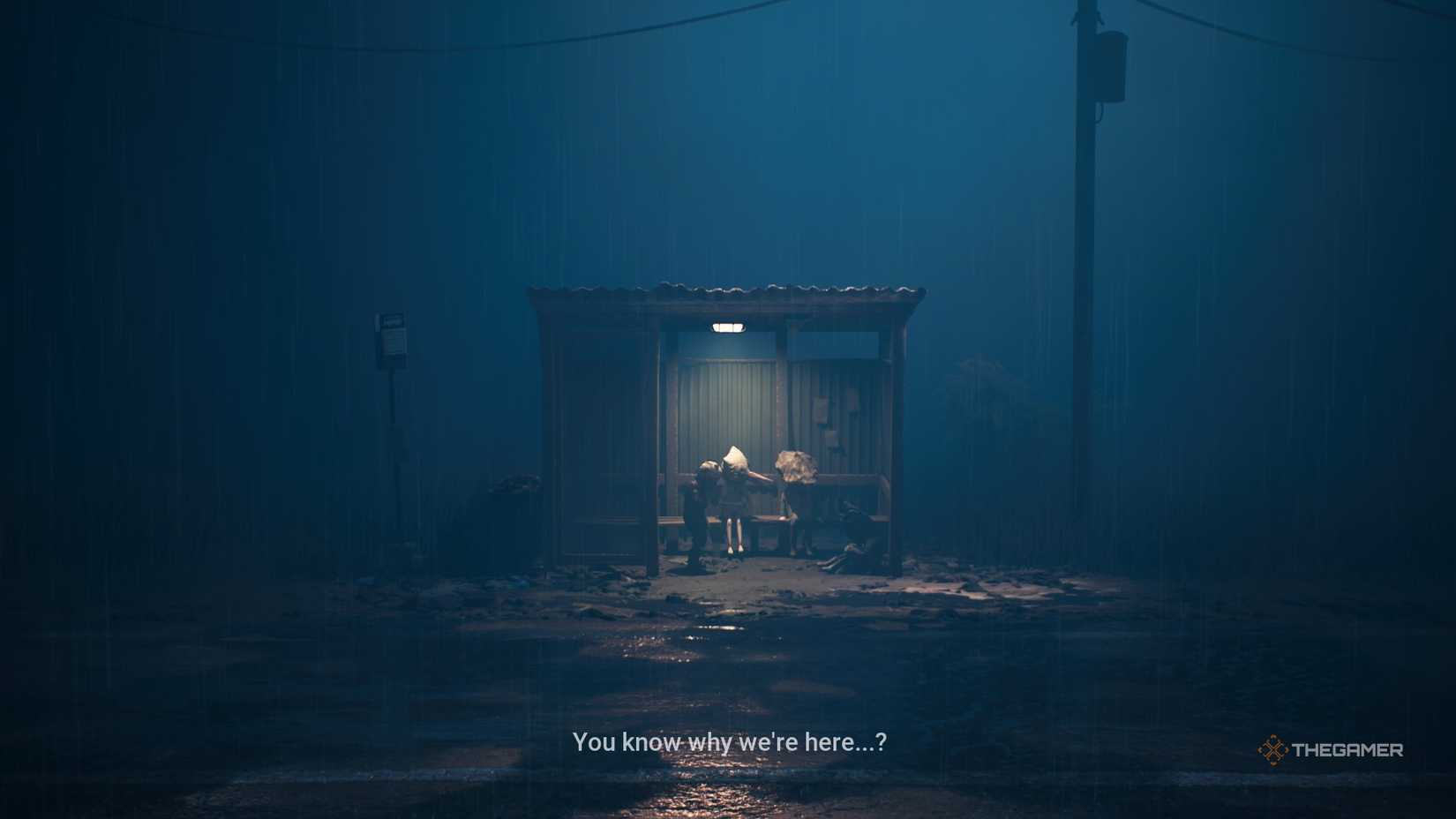 The orphans talking at the end of After the Flood in Reanimal.