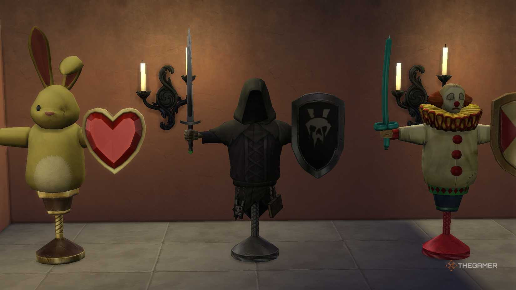 An array of The Sims 4 training dummies.