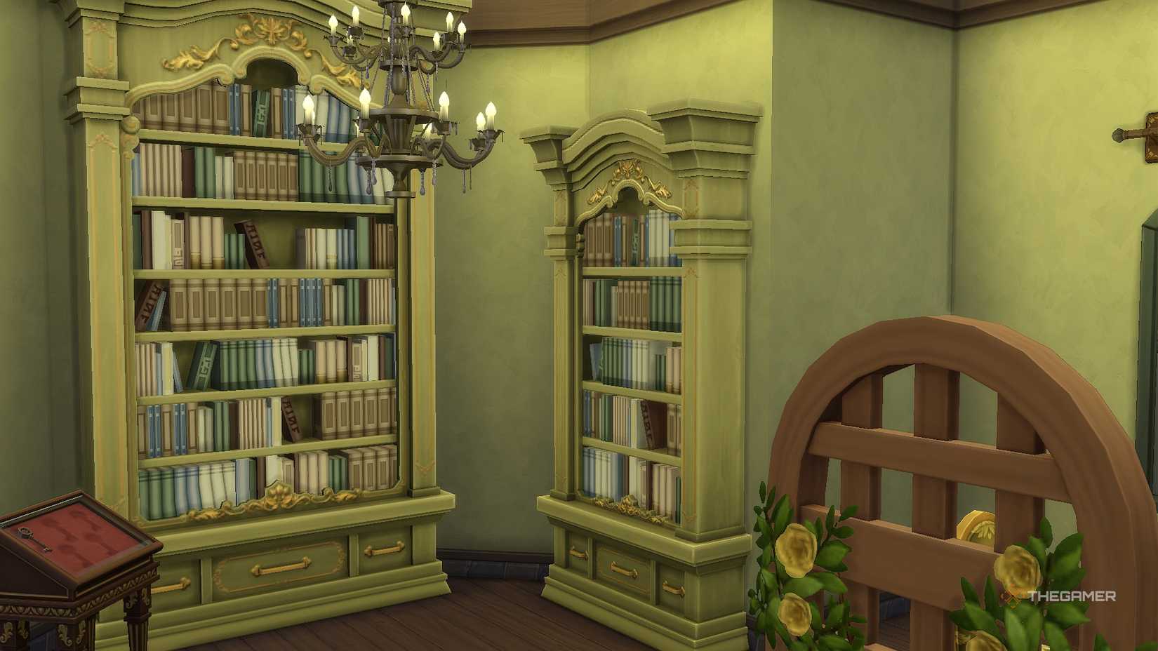 Sims 4 Gorgeous Bookshelf Display.