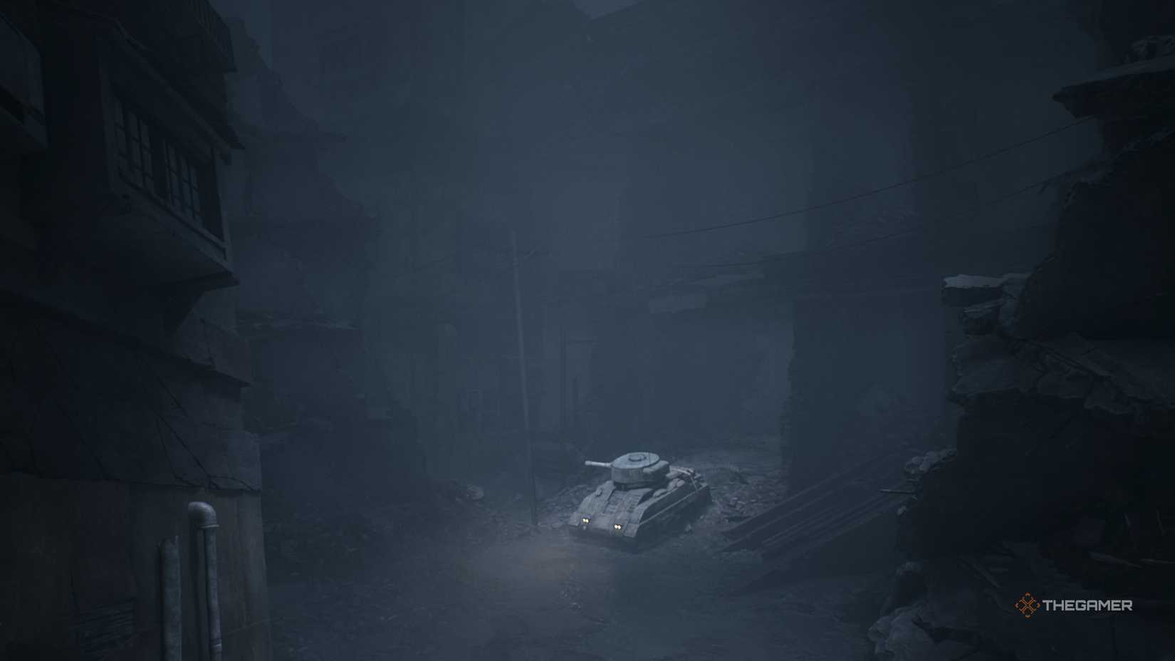 The starting line for the lamb hunt in the tank in Reanimal.