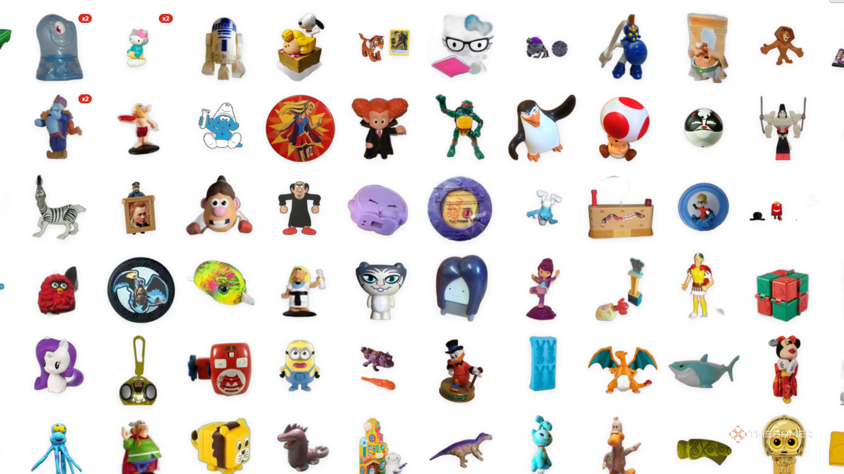 a selection of mcdonalds toys pulled from McGachapon.