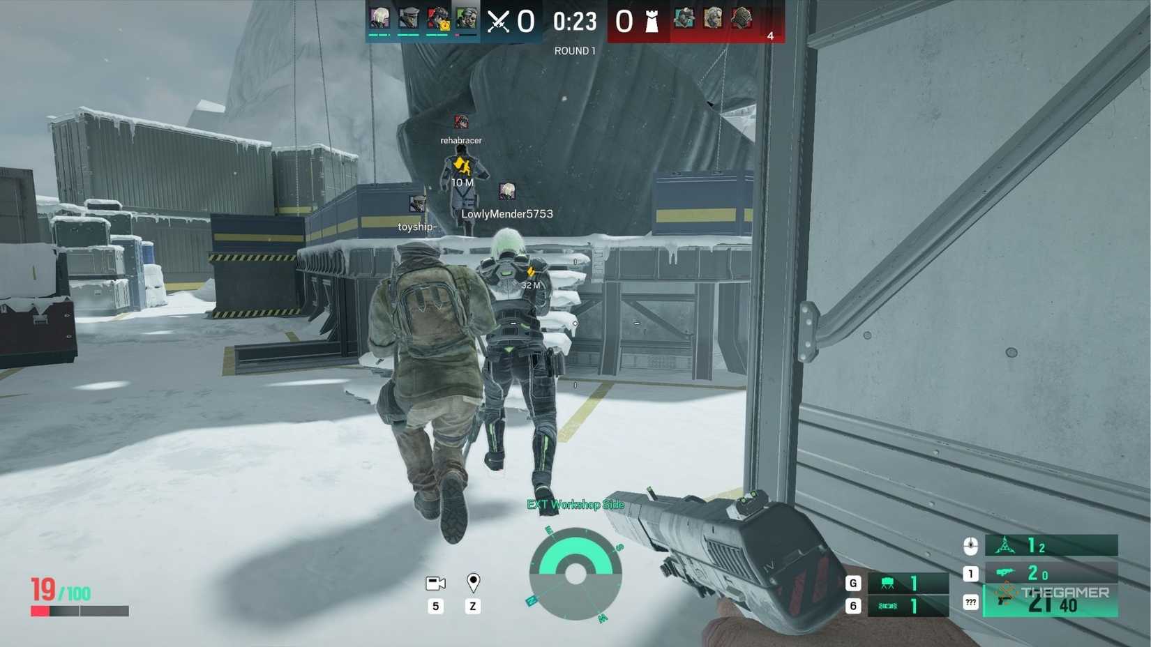 A player playing an edited game mode in Rainbow Six Siege.