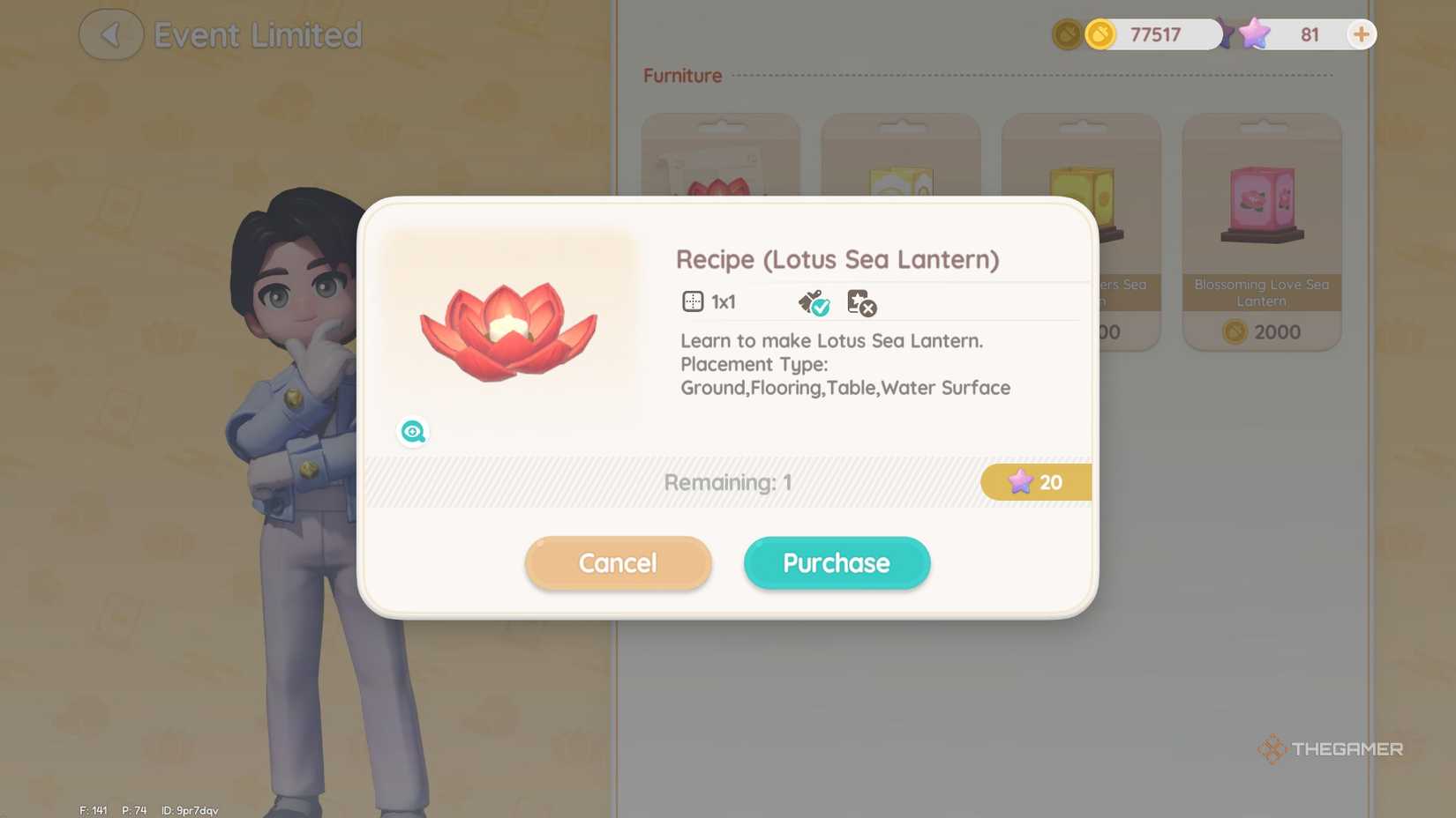 A character participating in the Sea Lantern event in Heartopia.