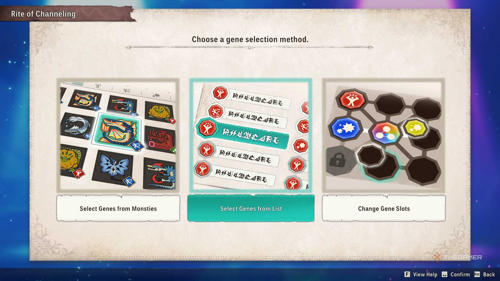 Different options used in the Rite of Channeling in Demon Hunter Stories 3.