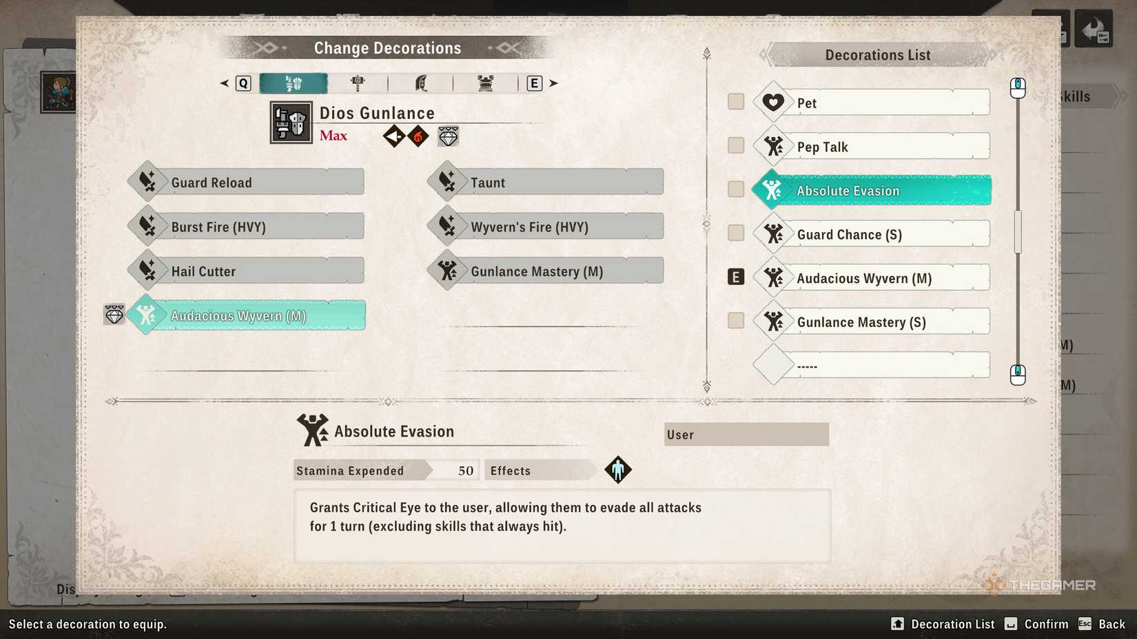 Description of Absolute Stealth Decorations in Monster Hunter Stories 3.