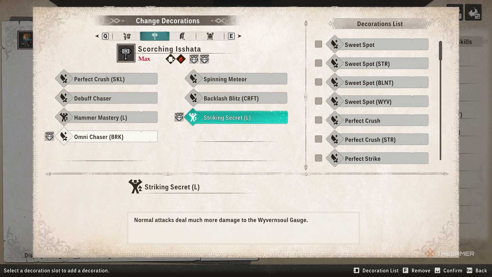 Details of striking secret decorations in Monster Hunter Stories 3.