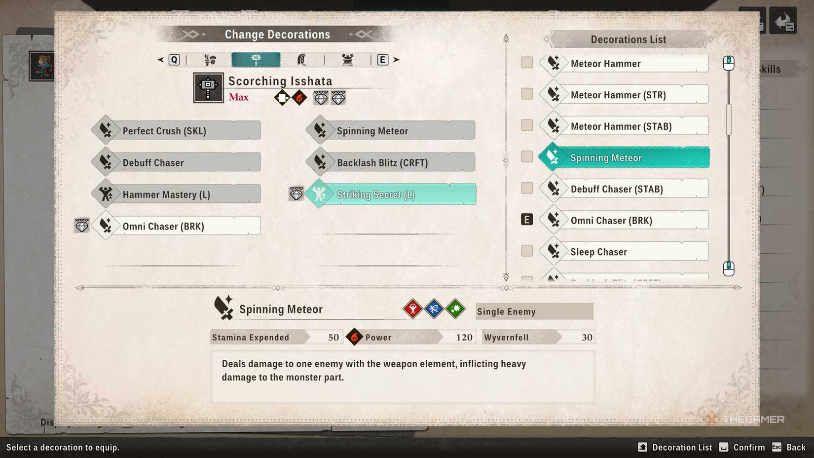 Details of the Spinning Meteor decoration in Demon Hunter Tales 3.