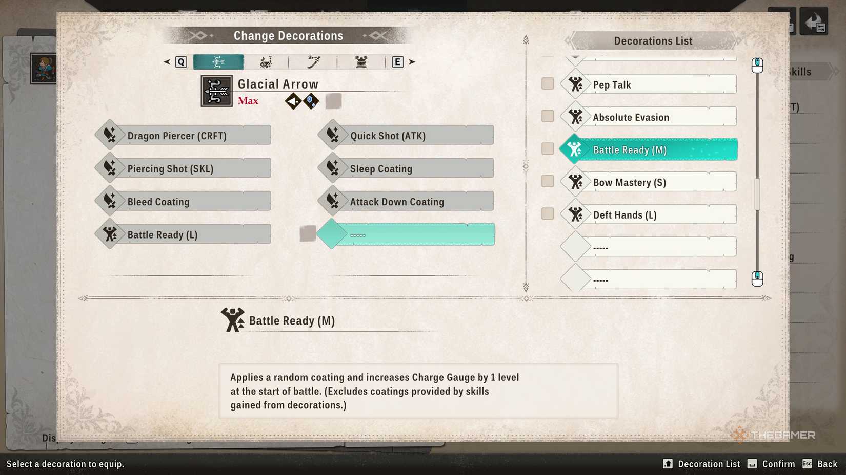 Details of Battle Ready Decorations in Monster Hunter Stories 3.