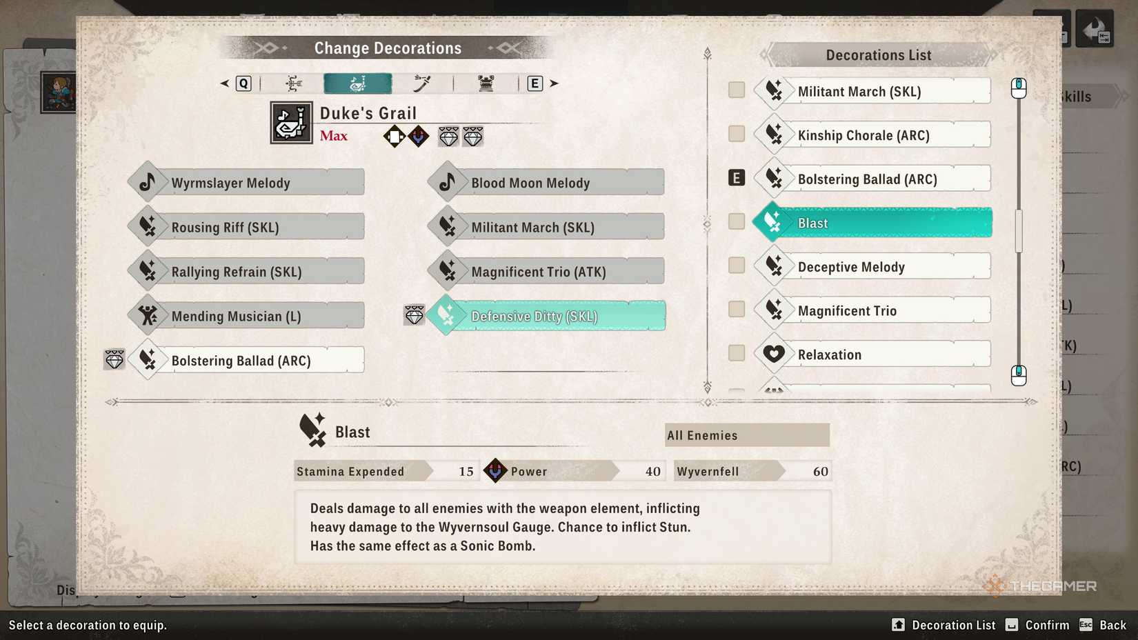 Details of Blast Decorations in Monster Hunter Stories 3.