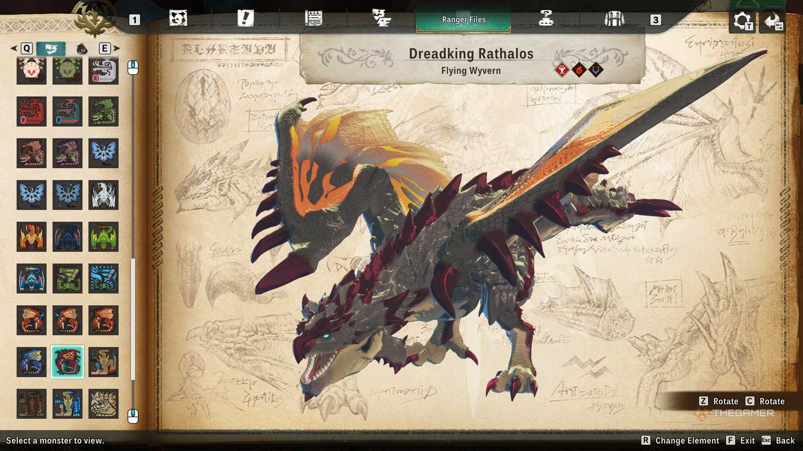 Dreadking Rathalos dual element dragon on monsterpedia in monster hunter stories 3.