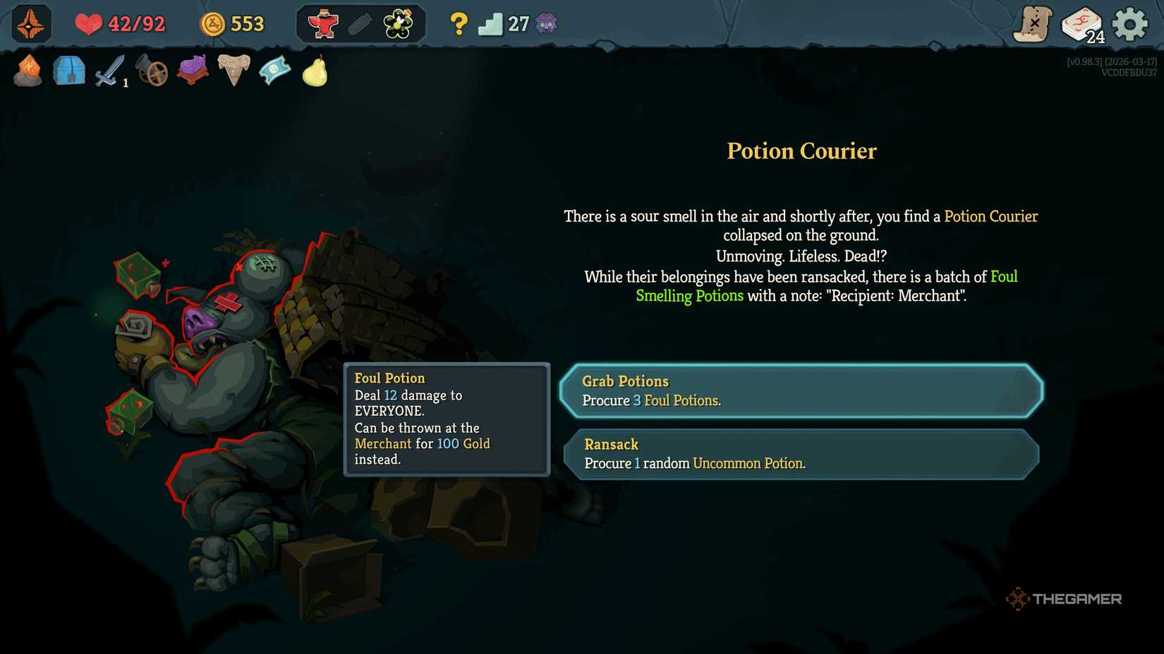 The player fighting the Fake Merchant secret boss in Slay the Spire 2.