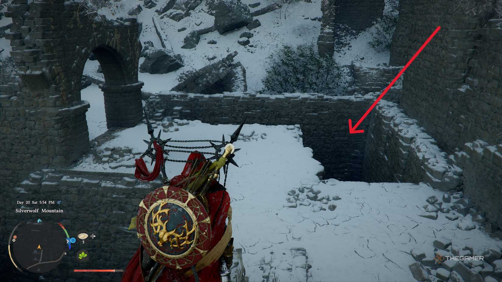 A player locating and finding the Vow of the Dead King halberd in Crimson Desert.