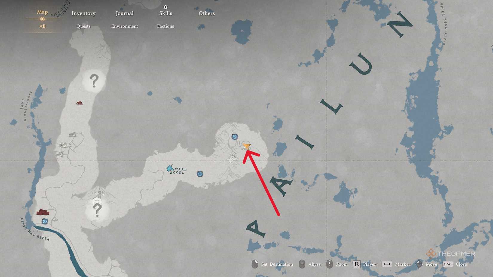 A player locating and finding the Vow of the Dead King halberd in Crimson Desert.