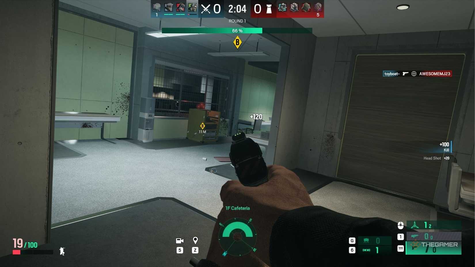 A player playing an edited game mode in Rainbow Six Siege.