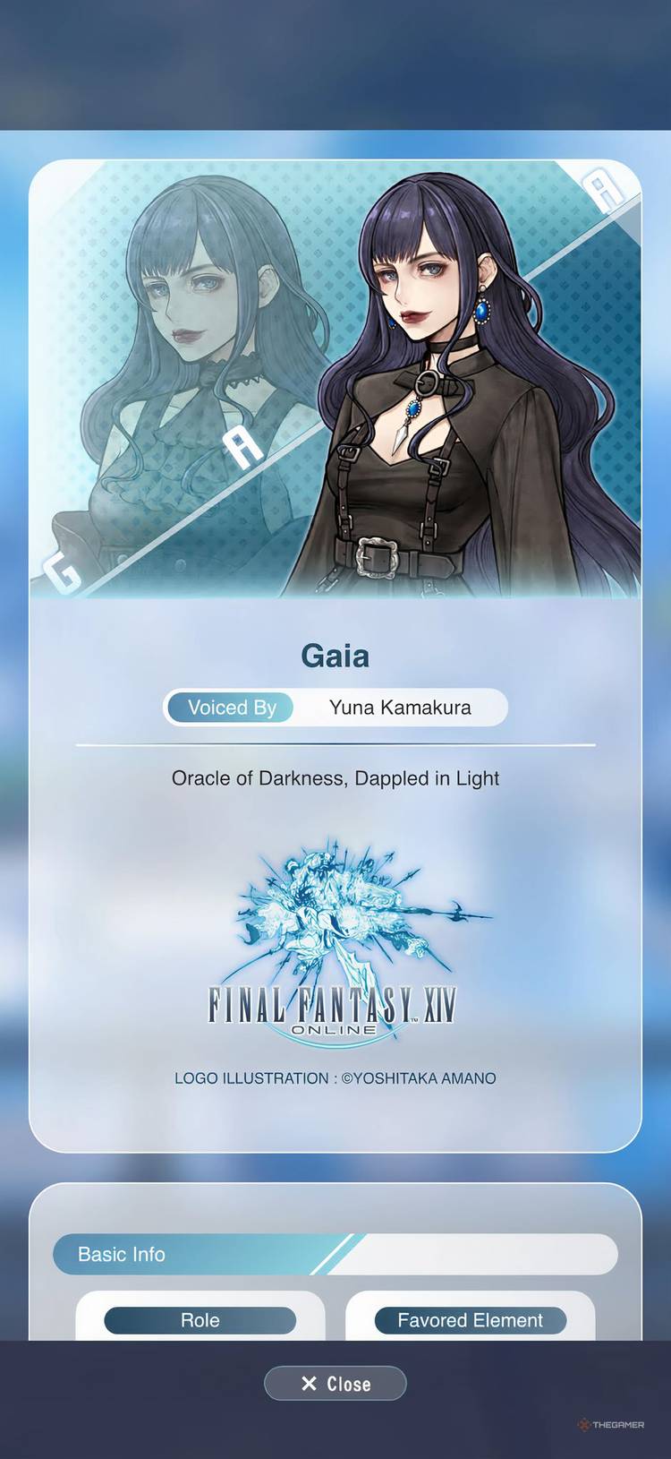 Gaia Character Overview in Dissida Duellum Final Fantasy.