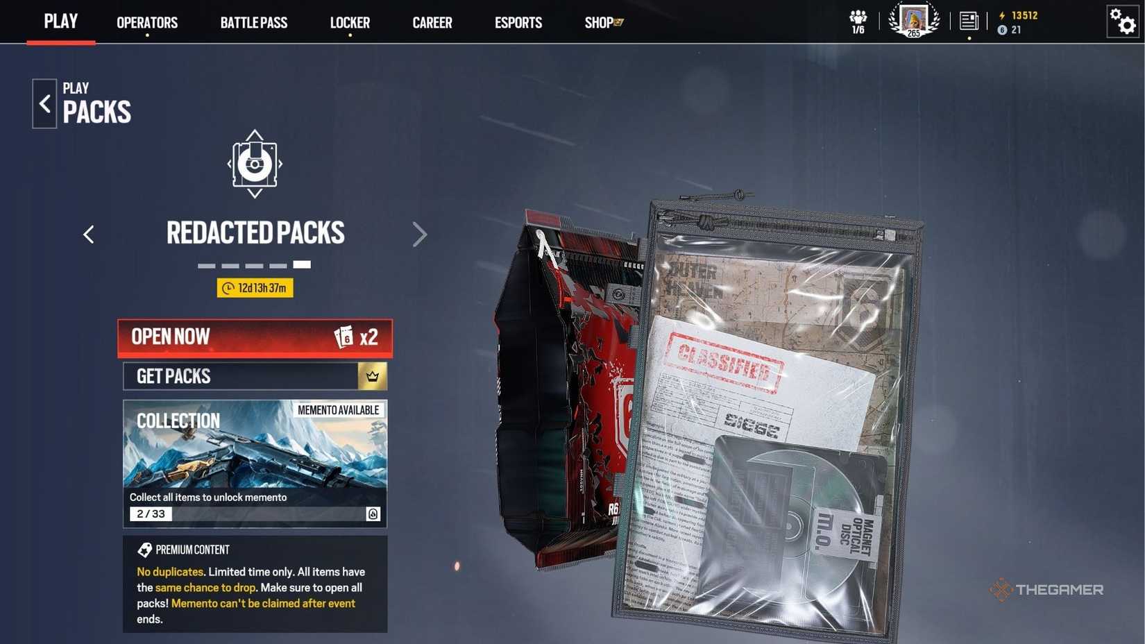 You are opening an edited pack in Rainbow Six Siege.