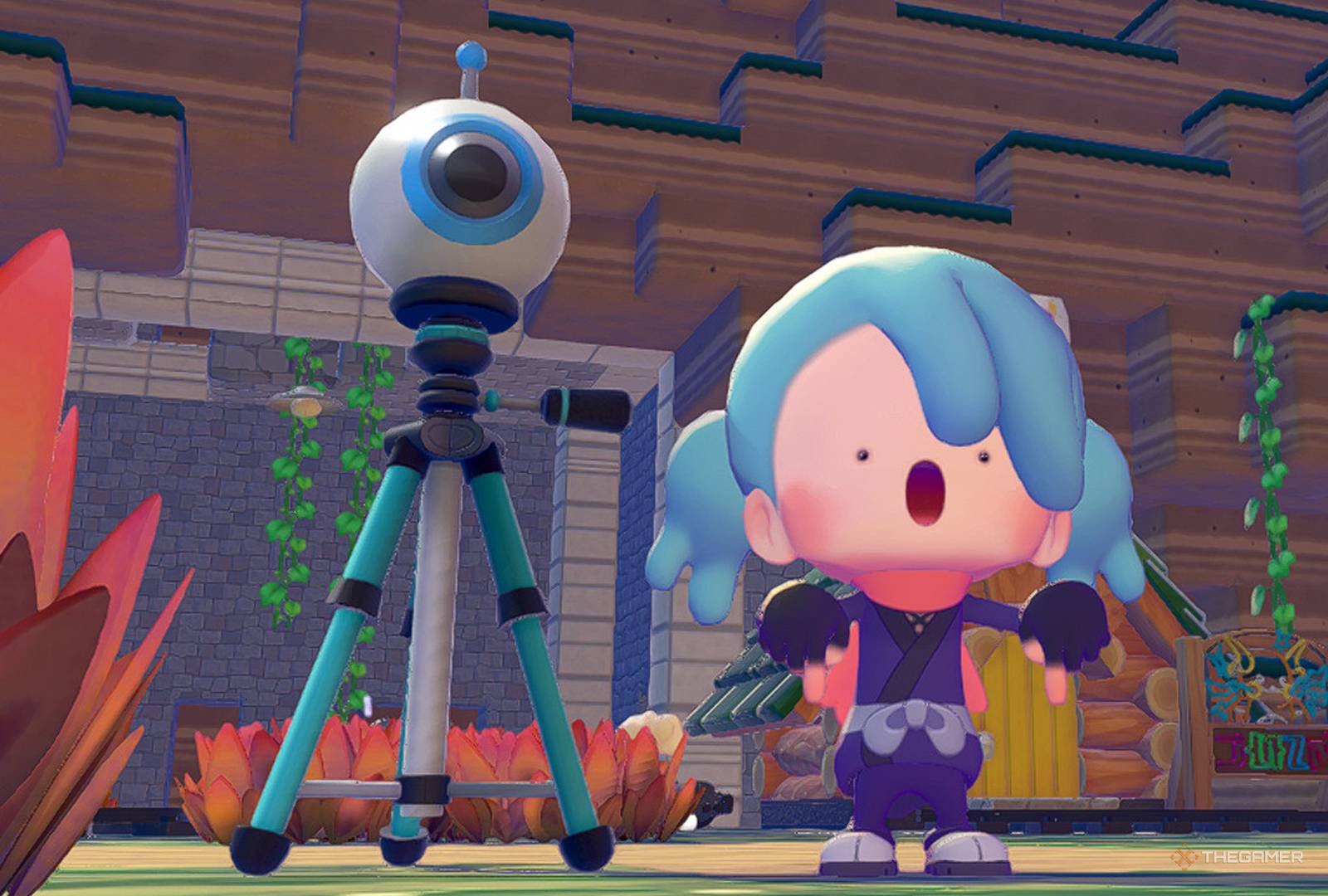 a-ditto-player-beside-a-security-camera-