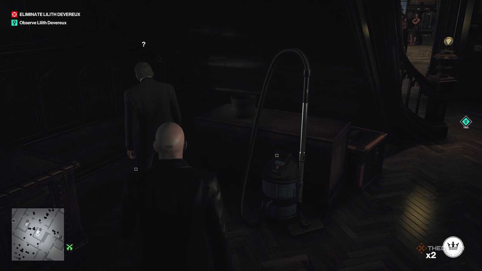 Agent 47 about to subdue a bodyguard in Hitman World of Assassination.