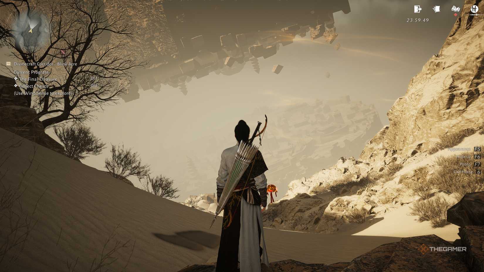 Beginning of a divine corridor in Where Winds Meet.
