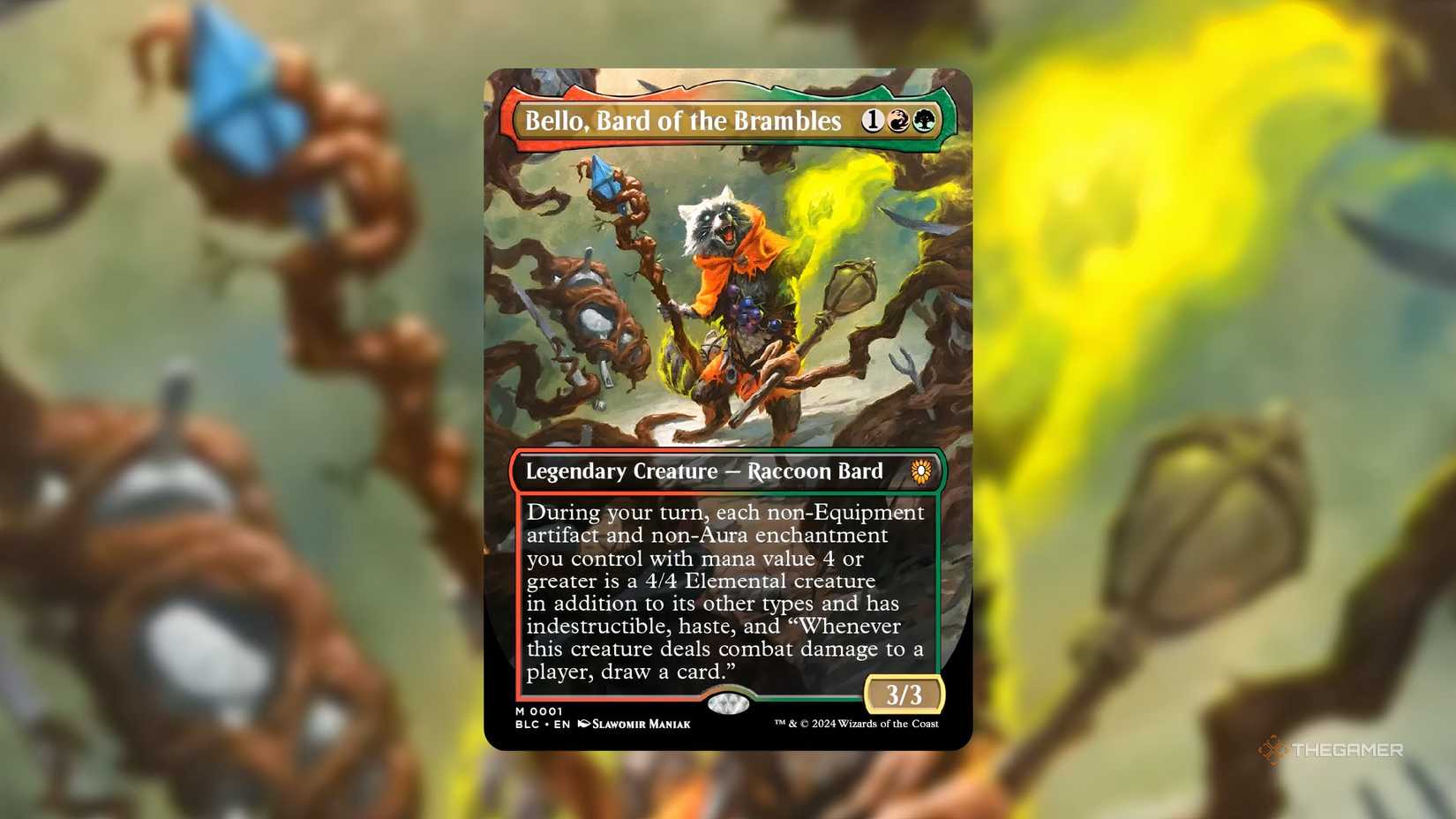 Bello Bard of the Bramble MTG Card from Bloomburrow.