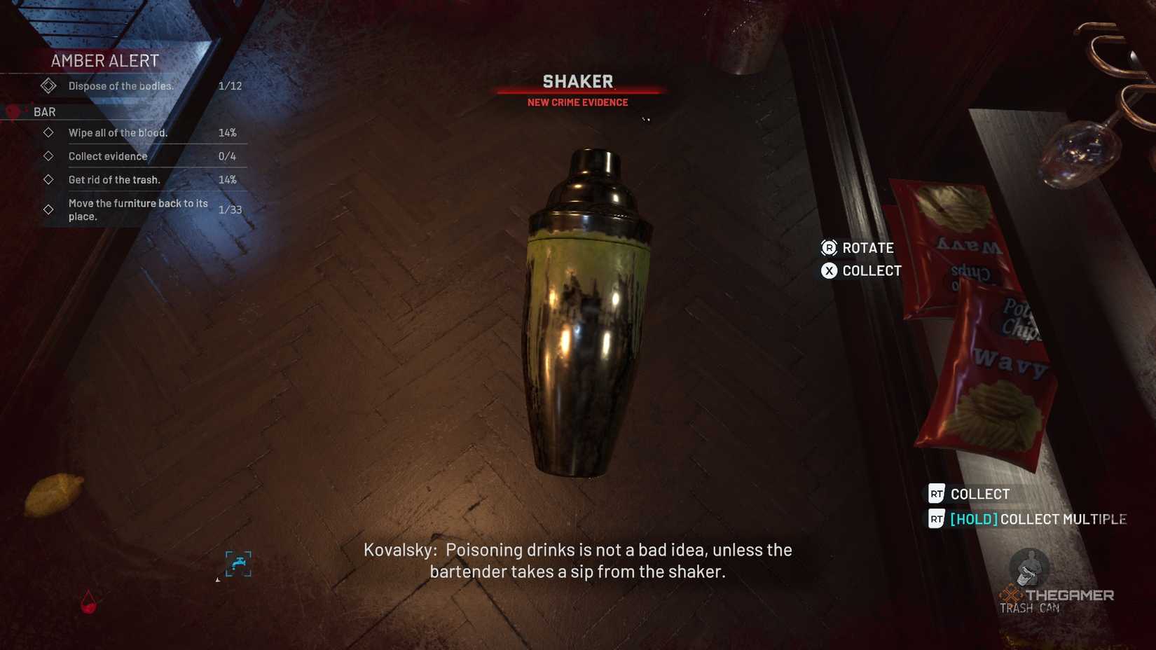 Crime Scene Cleaner shaker evidence.