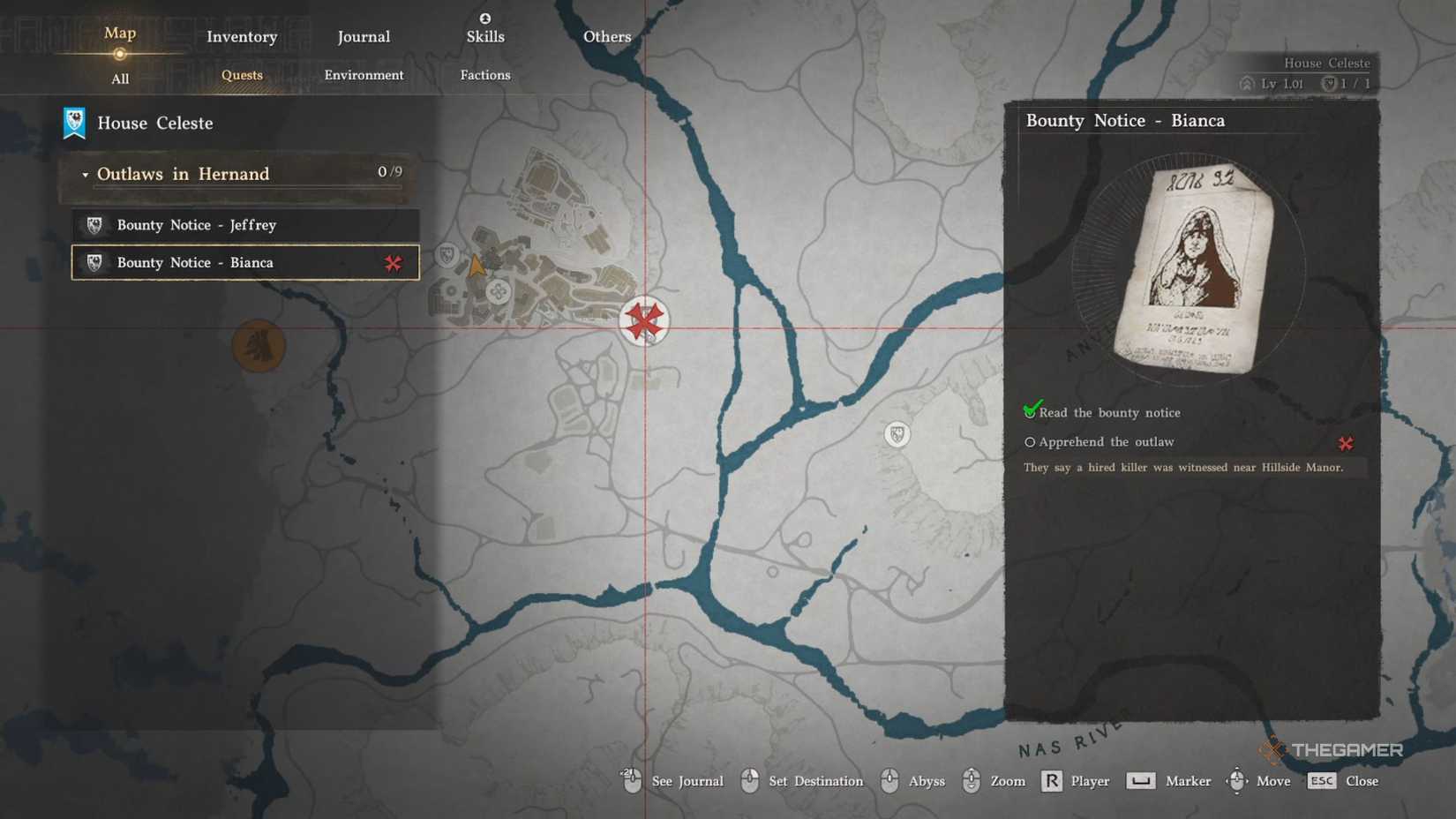 Crimson Desert Bianca Bounty location on the map.