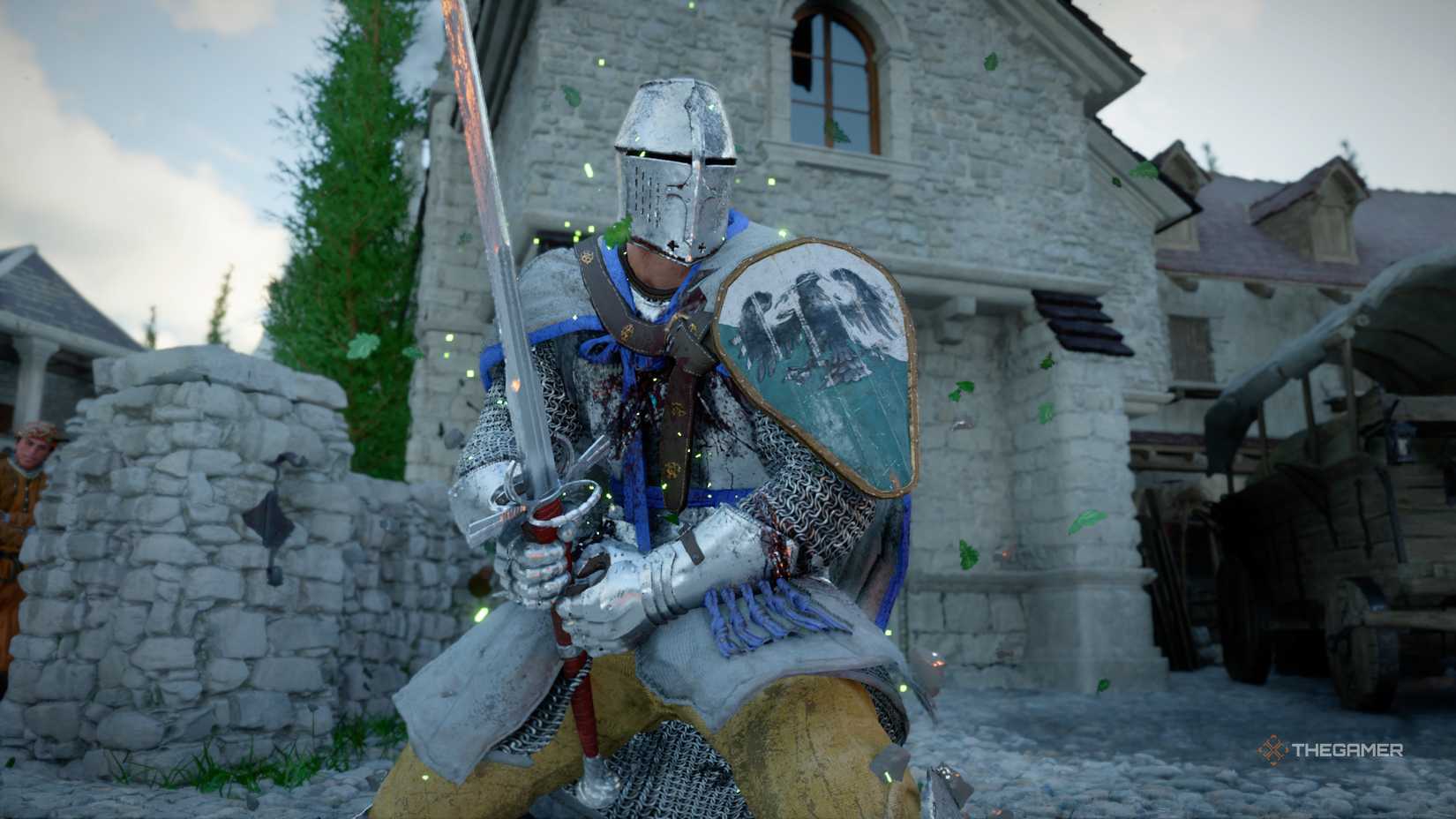 Mathias is about to attack in the Crimson Desert.