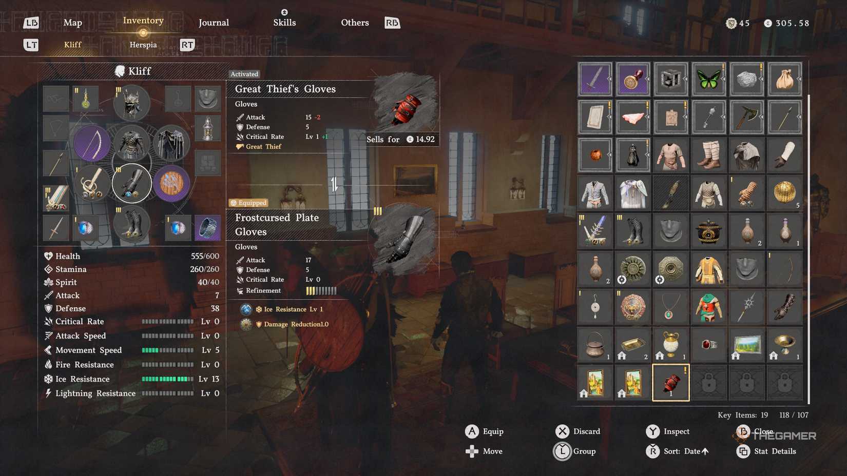 Great Thief's Gloves in your inventory at Crimson Desert.
