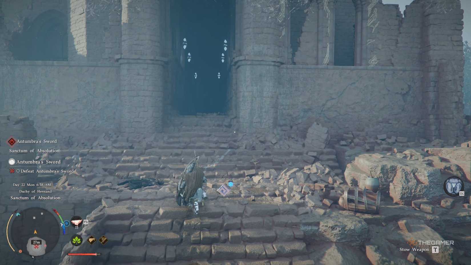 This is the path to the second puzzle piece of the Crimson Desert Sanctuary.