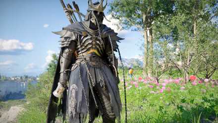 Cliff wearing the Frostcursed Armor set in the Crimson Desert.