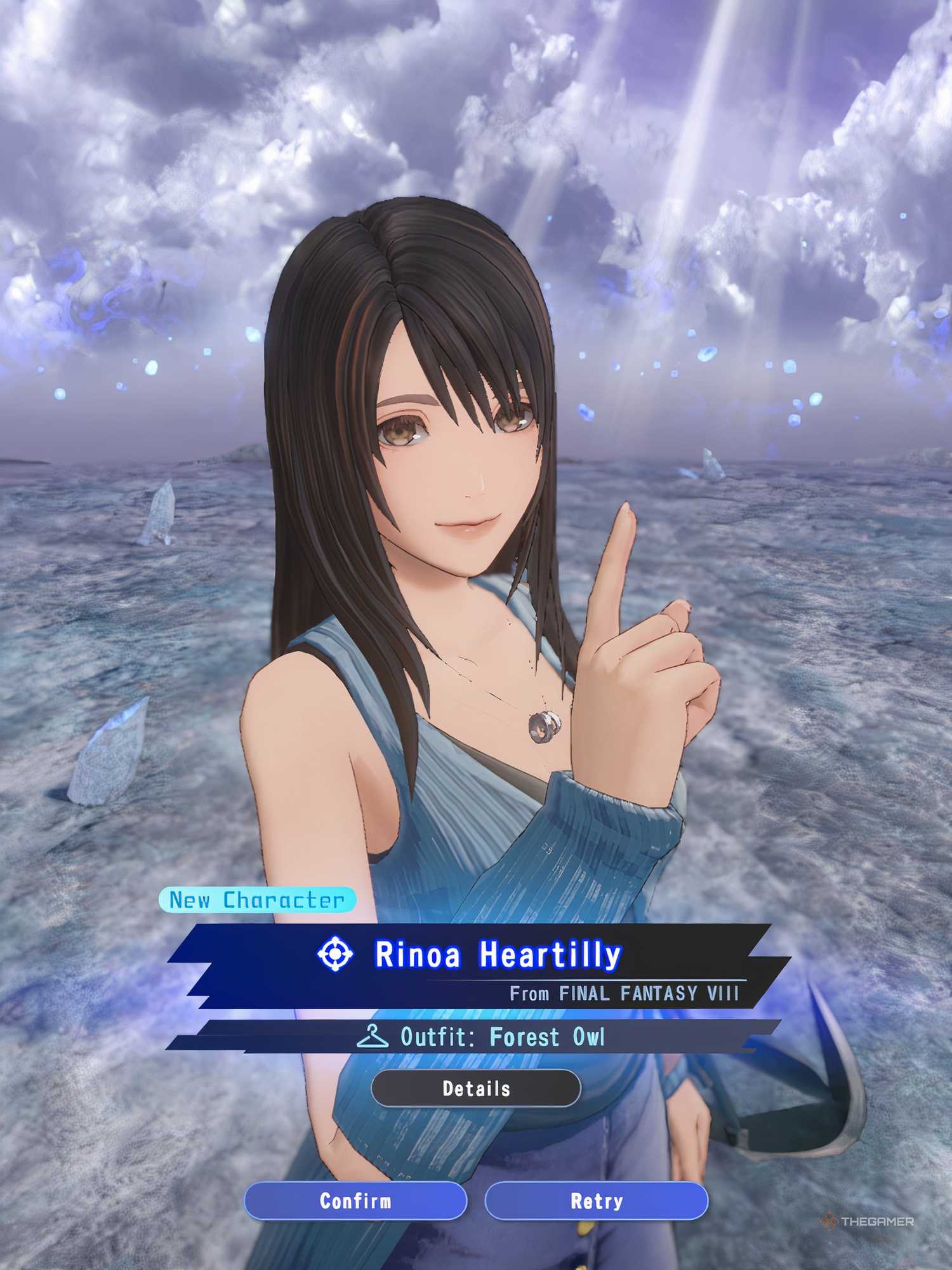 Dissidia Duellum Final Fantasy Rinoa Heartilly Character Draw Screen.