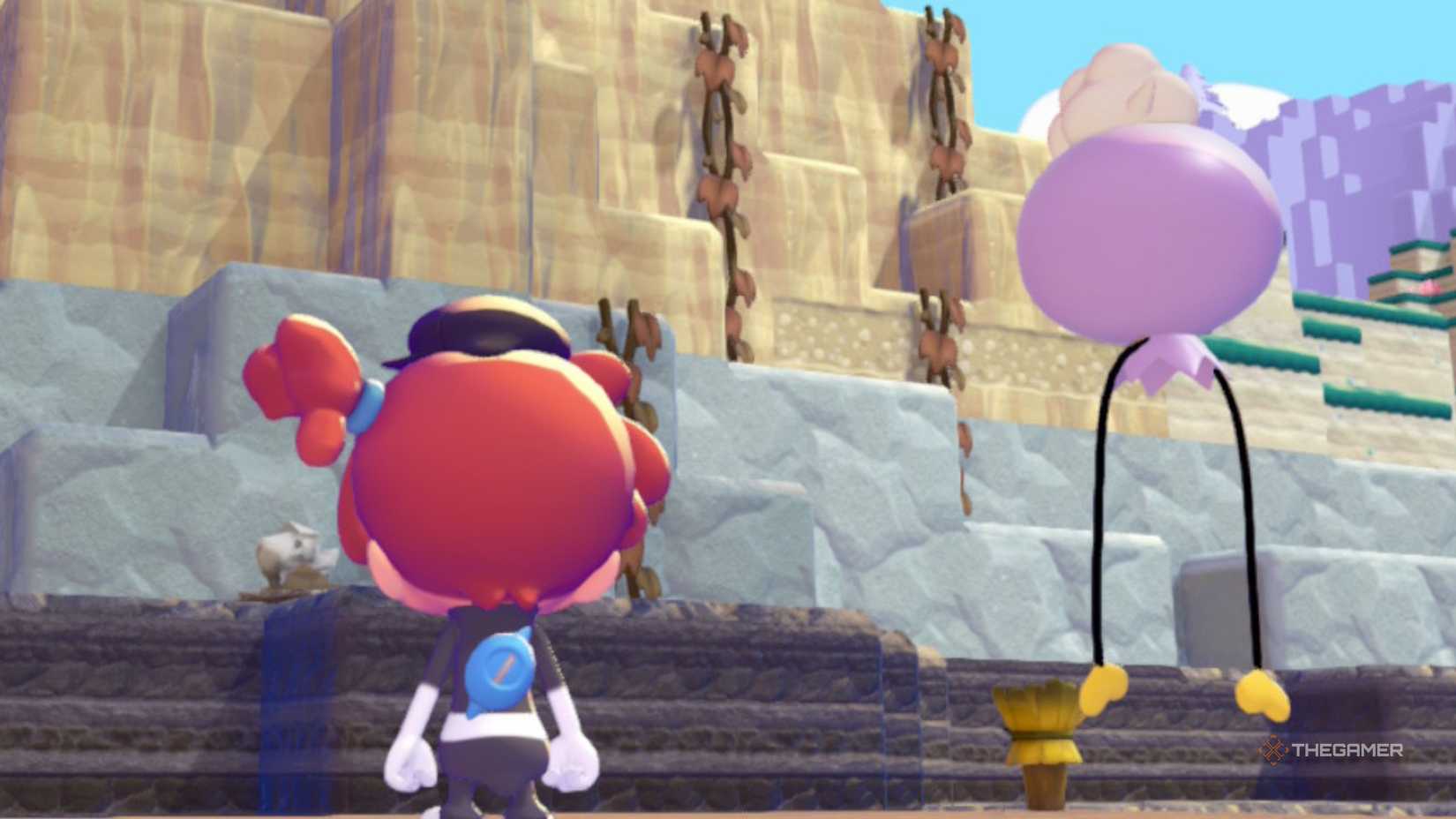 Drifloon regardant Dream Island dans Pokemon Pokopia