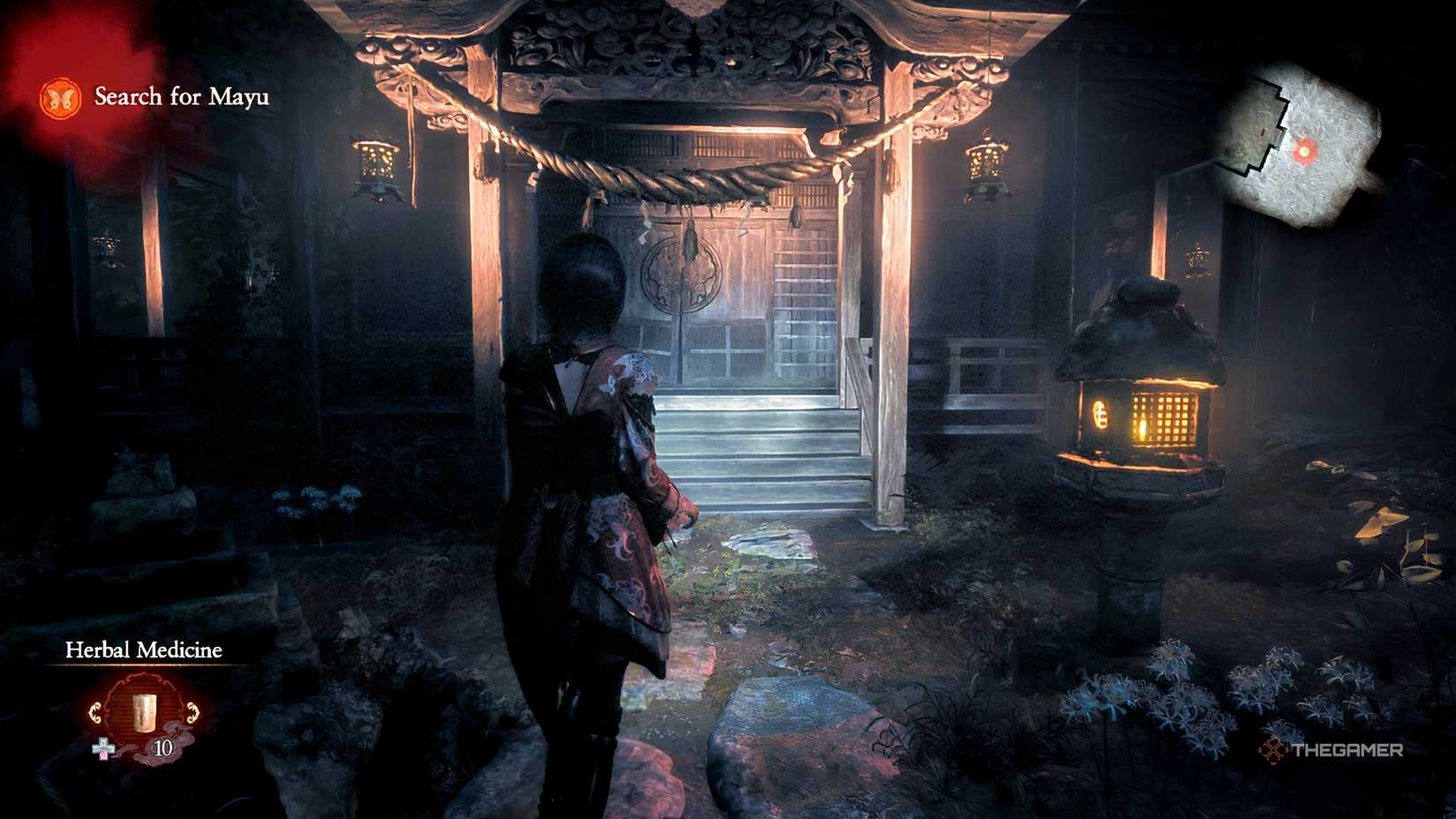 Fatal Frame II 15 Crimson Butterfly Mio walking home.