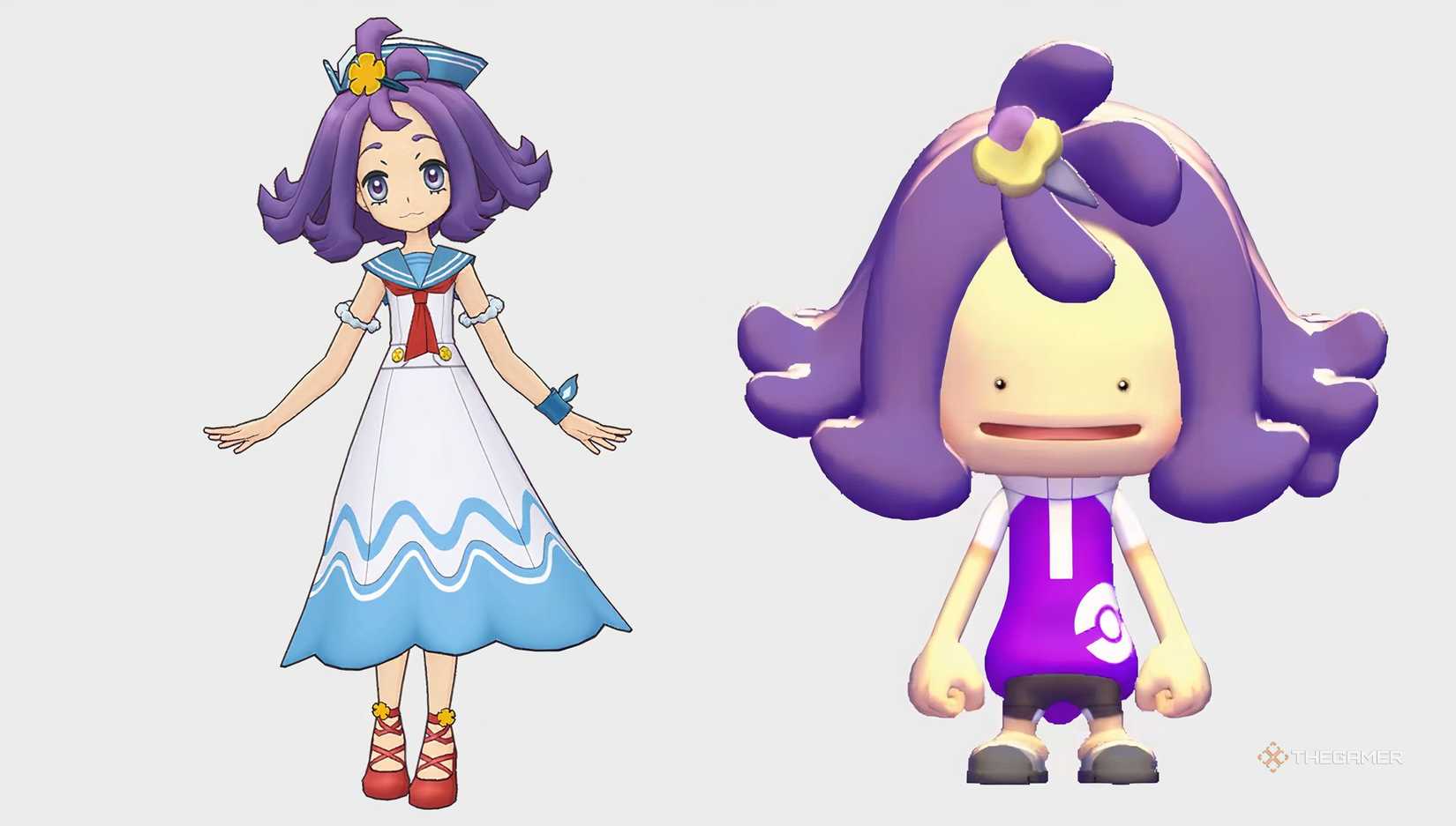 Fluffy hairstyle in Pokemon Pokopia next to Acerola