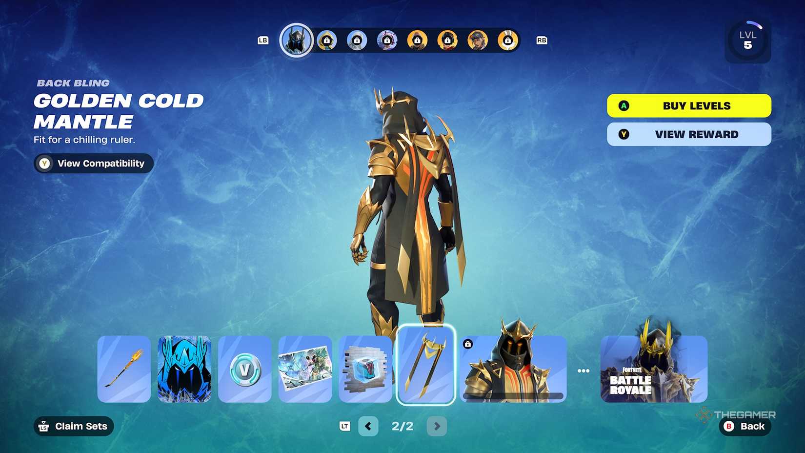 Fortnite Battle Pass with Exalted Ice King, page 2.