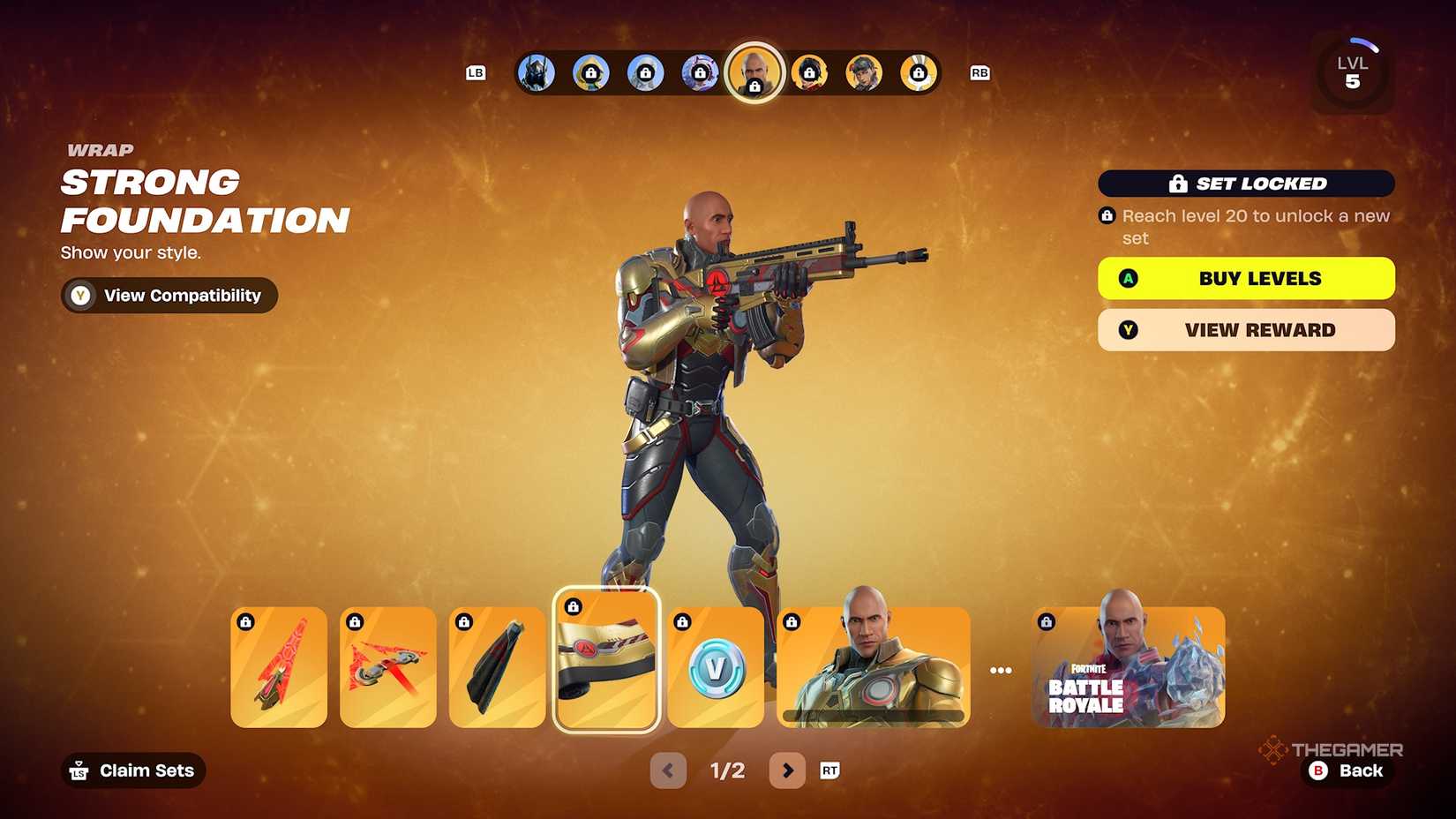 Fortnite Battle Pass page with Foundation.